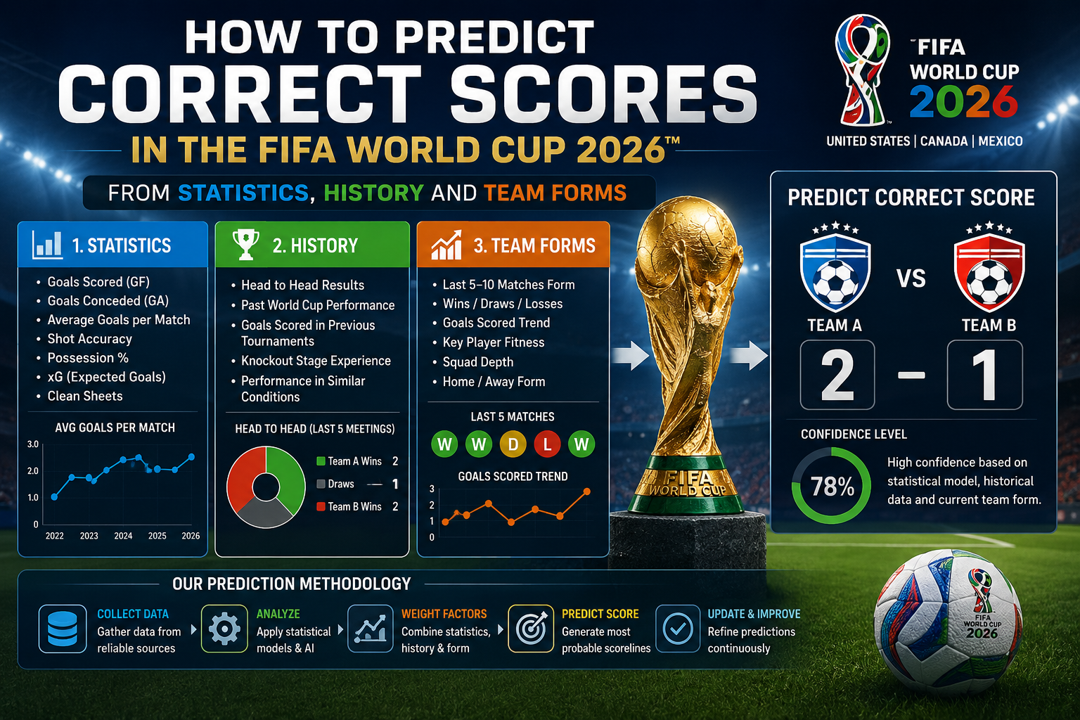 How to Predict Correct Scores in the FIFA World Cup 2026; From Statistics, History and Team forms.