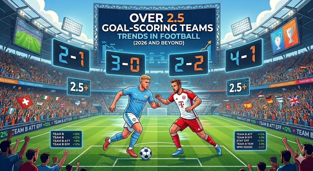 Over 2.5 Goal-Scoring Teams Trends in  Football (2026 and Beyond): Leagues, Teams, and Statistical Insights