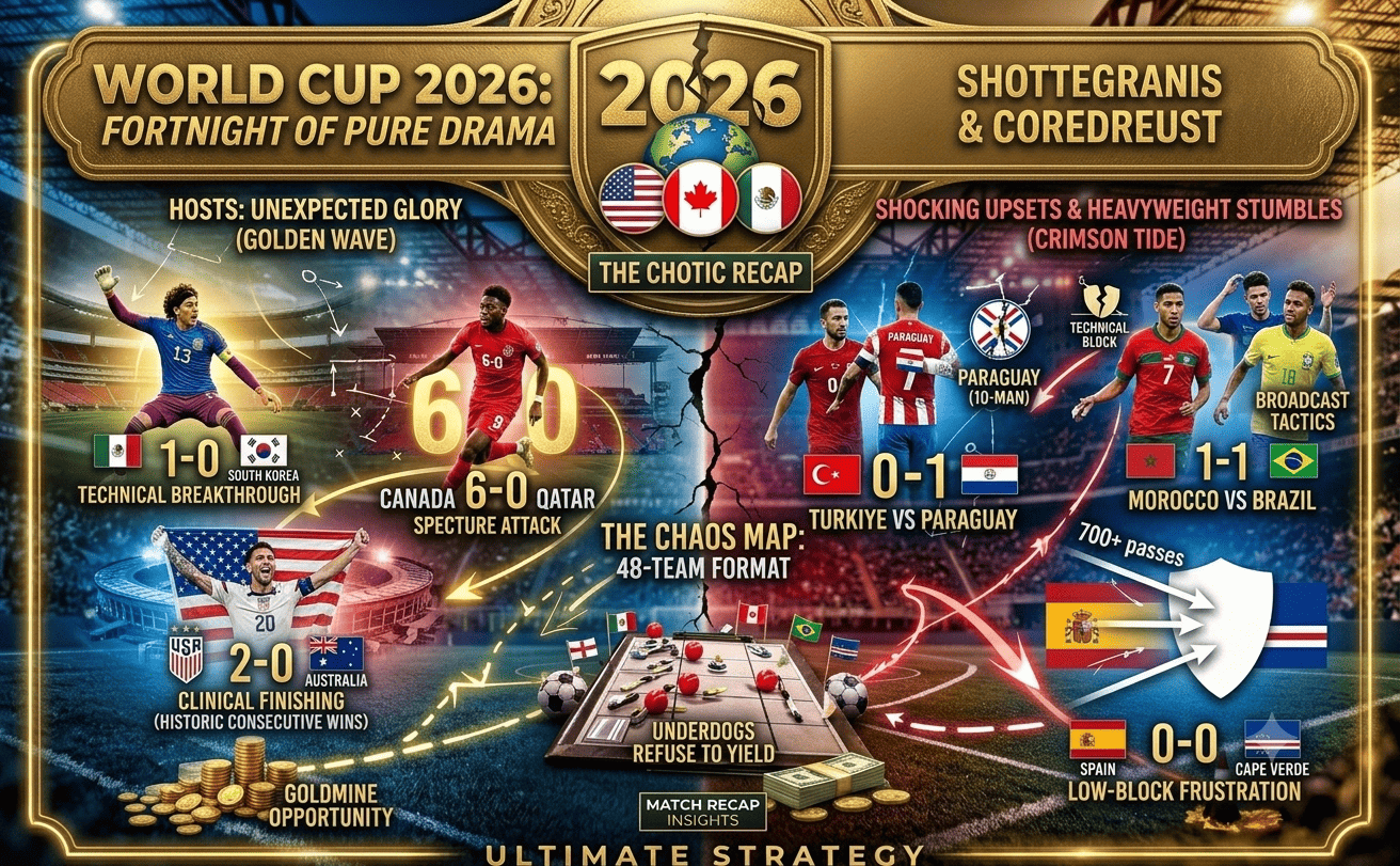 The 2026 FIFA World Cup Two-Week Recap: A Fortnight of Pure Match Drama